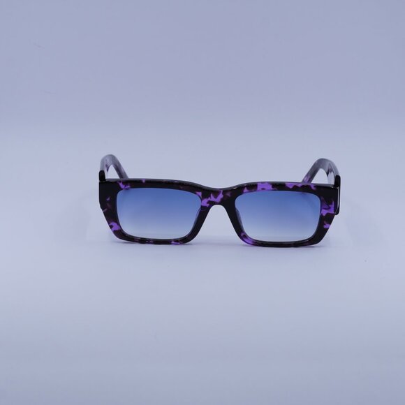 Palm Angels PERI002 PALM 3449 Sunglasses Purple Rectangle Frame, Blue Lenses - Picture 3 of 10